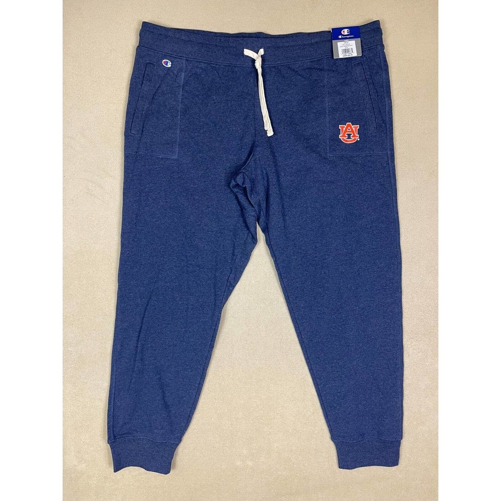 Champion‎ Sweatpants Adult 2XL XXL Blue Jogger Activewear Tapered Logo Mens NWT